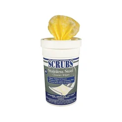 Scrubs Stainless Steel Cleaner Wipes, Citrus, 30/Pack (91930)