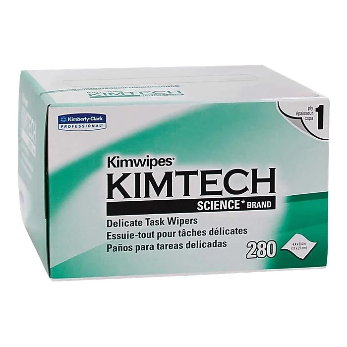KIMTECH SCIENCE KIMWIPES Delicate Task Durable Fibers Wipers, White, 280/Box (34155)