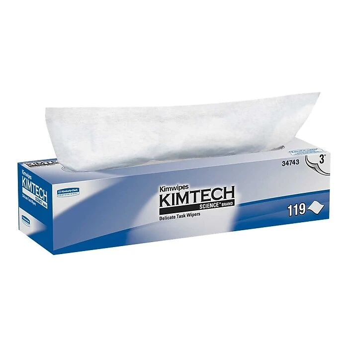 Kimtech Science Kimwipes Fabric Tissue Wipers, White, 119/Box (34743) - Image 2