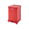Rubbermaid Defenders Indoor Step Trash Can, Red Metal, 4 Gal. (FGST7EPLRD)