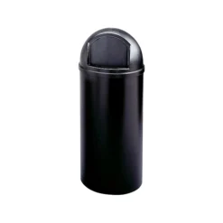 Rubbermaid Marshal Classic Indoor Trash Can W/Lid, Black Polyethylene, 15 Gal. (FG816088BLA)