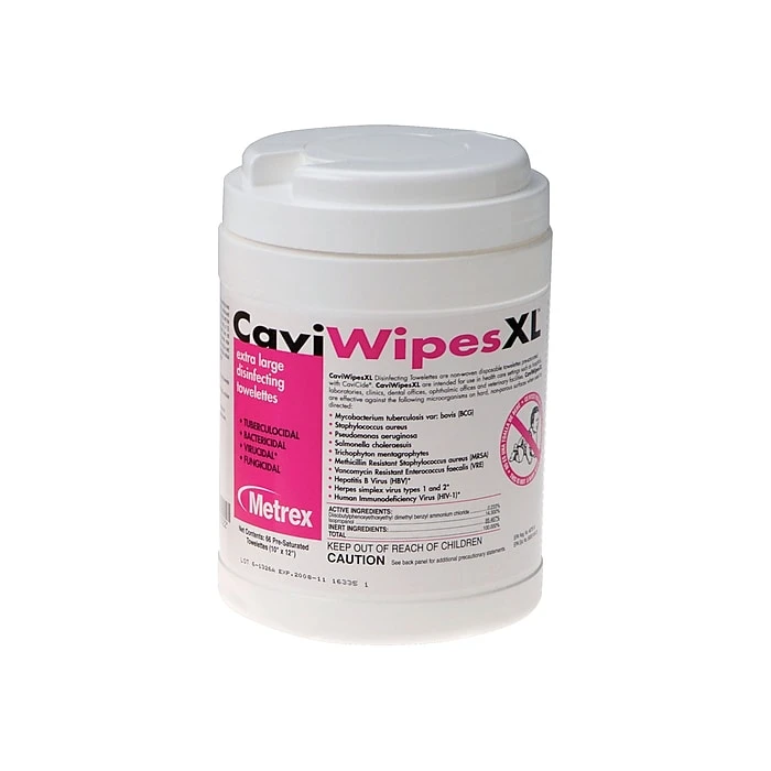 Metrex CaviWipesXL Disinfecting Wipes, 66 Wipes/Container (MACW078150)