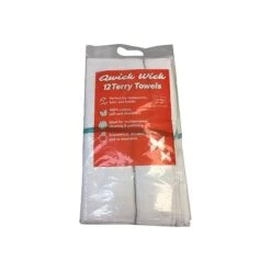 Monarch Brands Qwick Wick Cleaning Terry Towels, 12 Towels/Pack, 5 Packs/Carton (N030-W65-5DZ)