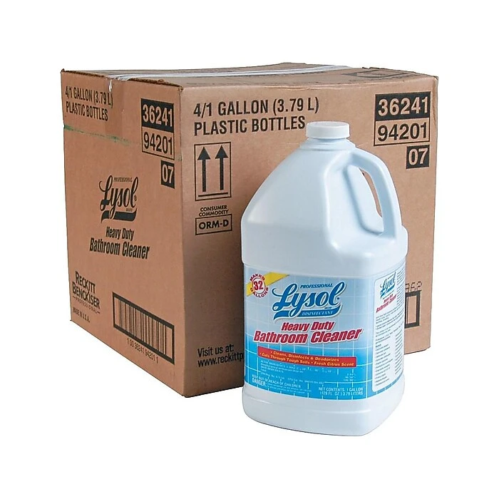 Professional Lysol Disinfectant Heavy Duty Bathroom Cleaner, Fresh Lime, 128 Oz. (36241-94201) - Image 3