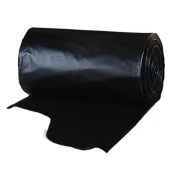 Berry Global 55 Gallon Wing Tie Heavy Duty Contractor Trash Bags, Low Density, 3 Mil, Black, 15 Bags/Box, 4 CT (WTCON55GAL)