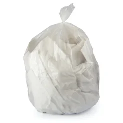 Heritage LLDPE 56 Gallon Trash Bag Liner, Low Density, 0.7 Mil, Flat Pack, Clear, 100/Carton (H8647HC)