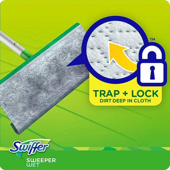 Swiffer Sweeper TRAP + LOCK Wet Refill Mop Pads With Gain, 24/Pack (95532) - Image 4