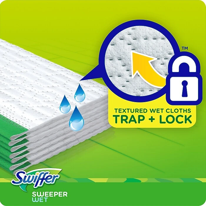 Swiffer Sweeper TRAP + LOCK Wet Refill Mop Pads With Gain, 24/Pack (95532) - Image 5