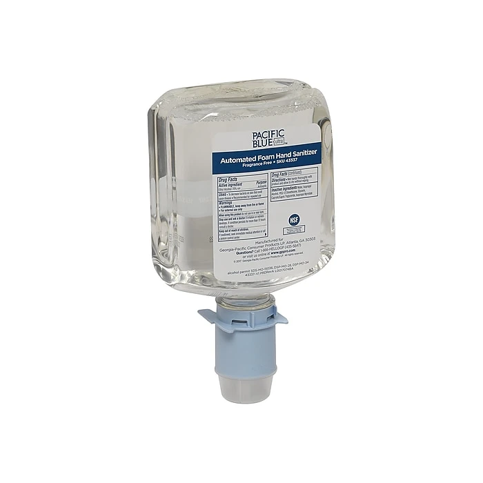 Commercial Dispensing Pacific Blue 1000 ML. Foaming Hand Sanitizer Dispenser Refill, 3/Carton (43337) - Image 5