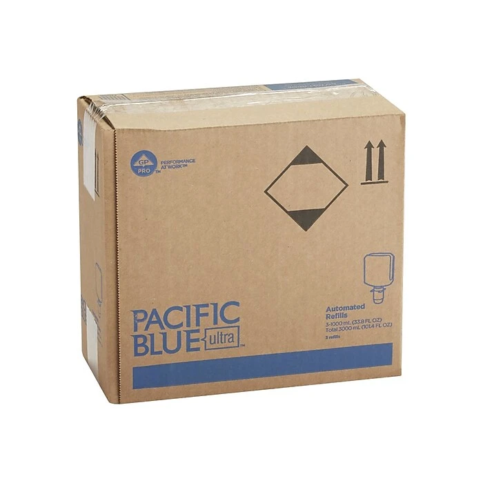 Commercial Dispensing Pacific Blue 1000 ML. Foaming Hand Sanitizer Dispenser Refill, 3/Carton (43337) - Image 7