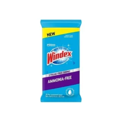 Windex Glass & Surface Cleaner Wipes, Crystal Rain Fresh, 25/Pack (314277)