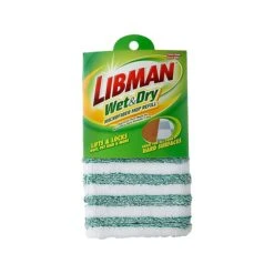 Libman Wet & Dry Flat Mop Pad, Reusable, Microfiber (119)