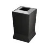 Commercial Zone ModTec Polyethylene/Stainless Steel Trash Can With No Lid, Gunmetal Satin, 39 Gal. (724666)