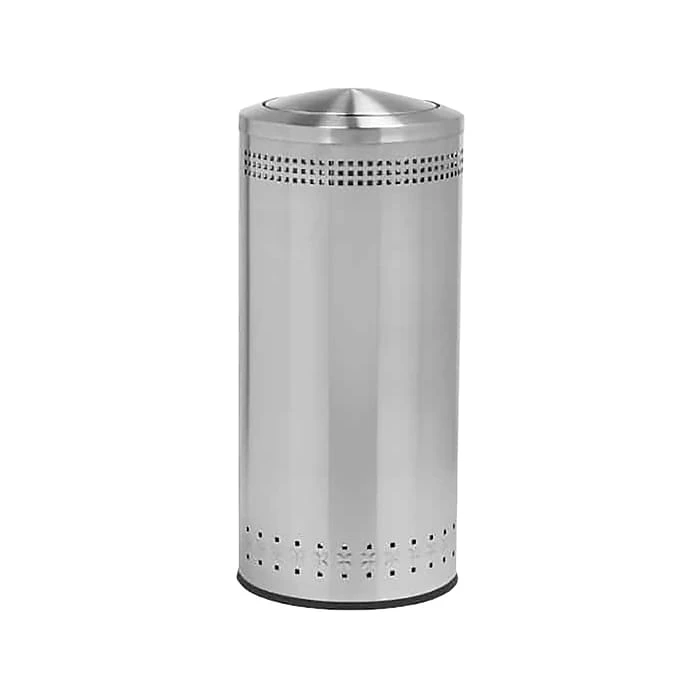 Commercial Zone Precision Imprinted 360 Stainless Steel Trash Can With Lid, 25 Gal. (781429)