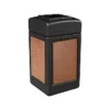 Commercial Zone StoneTec Polyethylene Trash Can With Lid, Black/Sedona, 42 Gal. (720314)