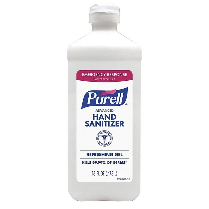 Purell Advanced Antibacterial Gel Hand Sanitizer, Clean, 16 Oz., 1584/Pallet (9636-12-S PT)